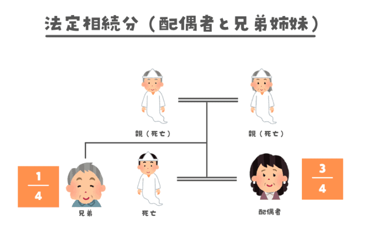 法定相続分(配偶者と兄弟)