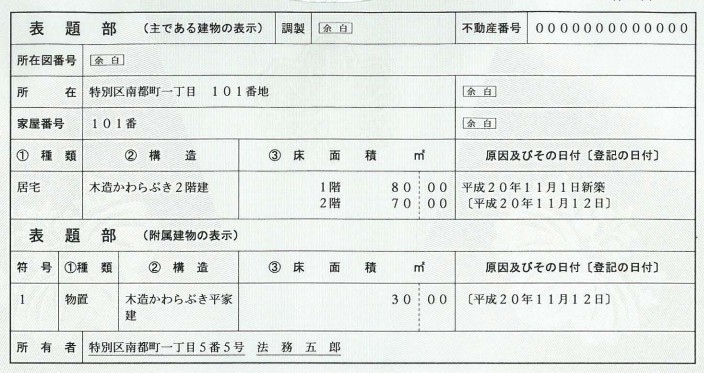建物(表題部)